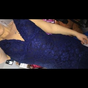 Navy blue prom dress